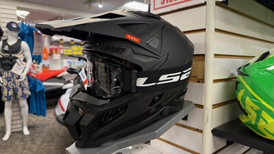 NEW LS2 XFORCE OFFROAD HELMET WITH GOGGLES MATTE BLACK MEDIUM