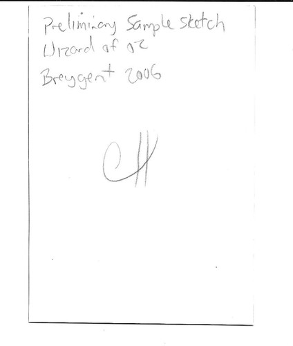 Wizard of OZ Tin Man Sketch 2006 Breygent Preliminary Sample by Chris Henderson - Picture 2 of 2