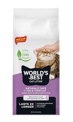 WORLD'S BEST CAT LITTER Multiple Cat Lavender Scented, 32-Pounds 32 Pounds 