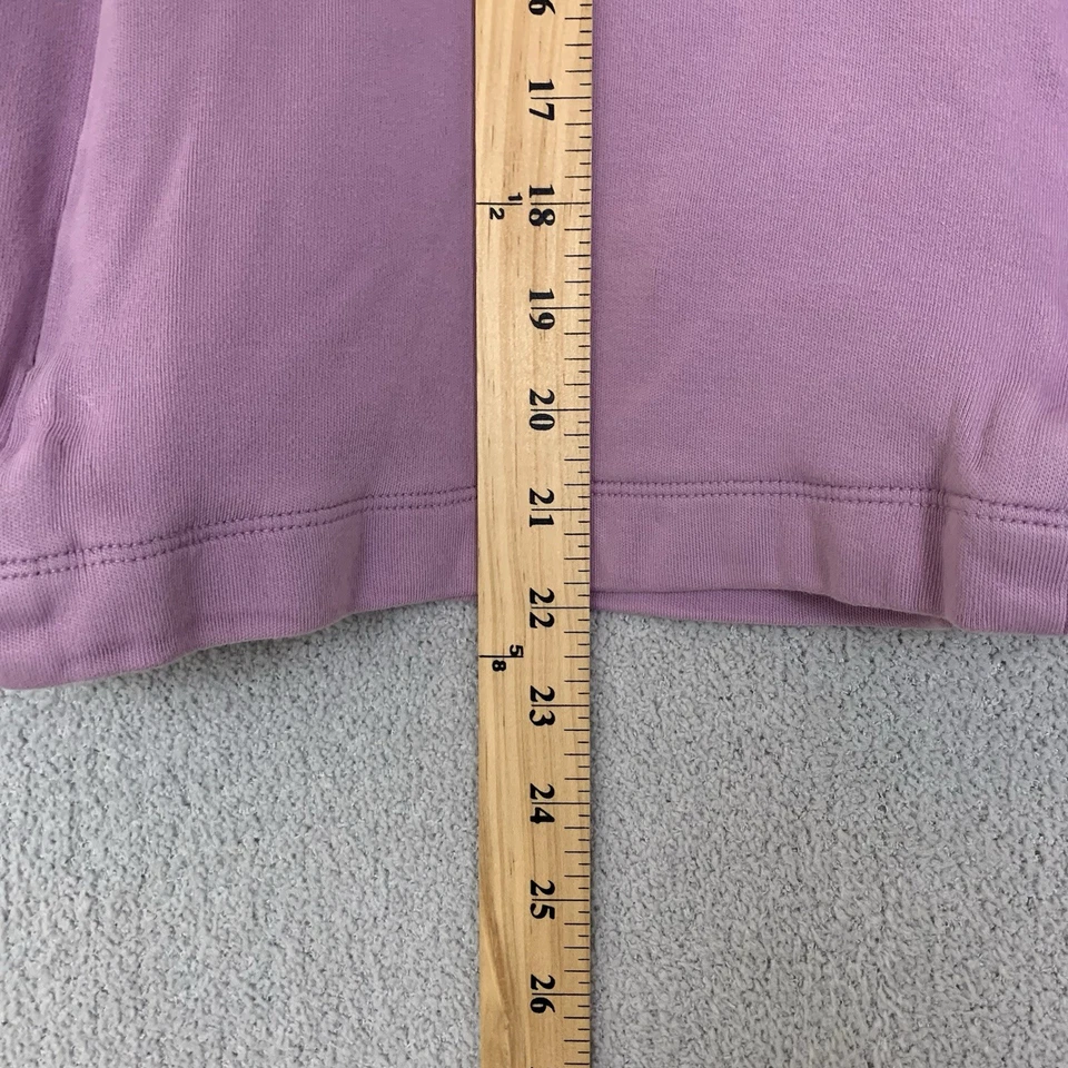 Suéter Fairway & Greene Para Mujer Pequeño 1/4 Cremallera Lavanda Newport County Club Logo Foto 4 de 4