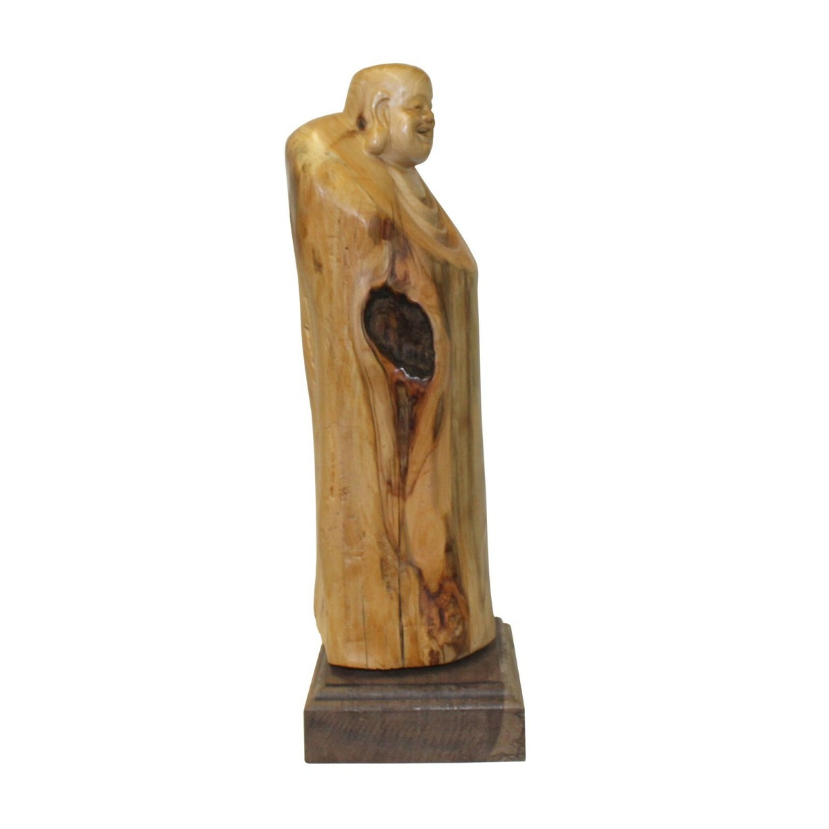 Chinese Cypress Wood Carved Irregular Shape Happy Buddha Statue cs5655S Chinese Cypress Wood Carved Irregular Shape Happy Buddha Statue cs5655S