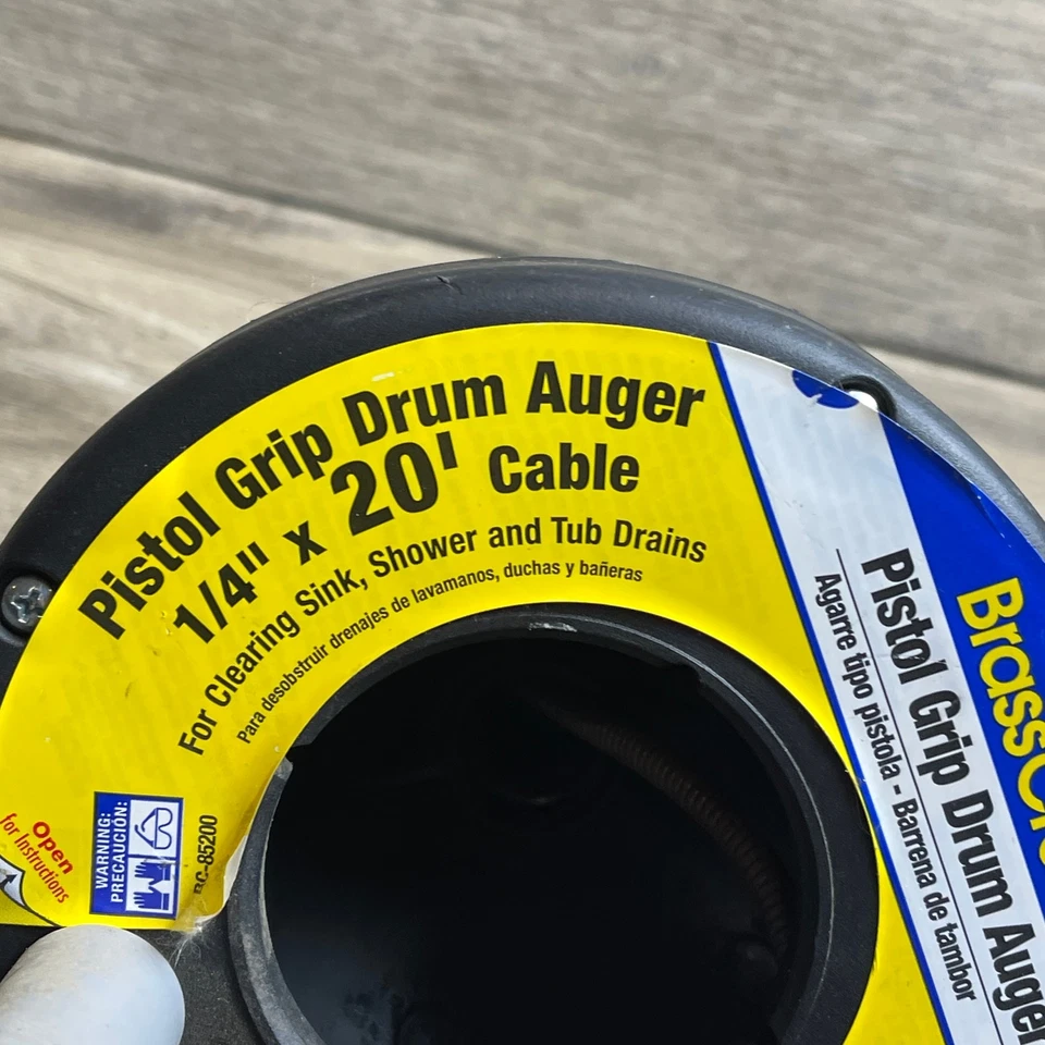 Brass Craft Blue & Black Power Pistol Grip Drum Auger 1/4 in. x 25 ft Cable - Image 4 of 4