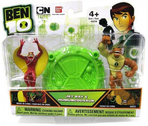 Ben 10 Mini PVS Jet Ray & Humungousaur 2.5 inch 2 pack Mini NEW