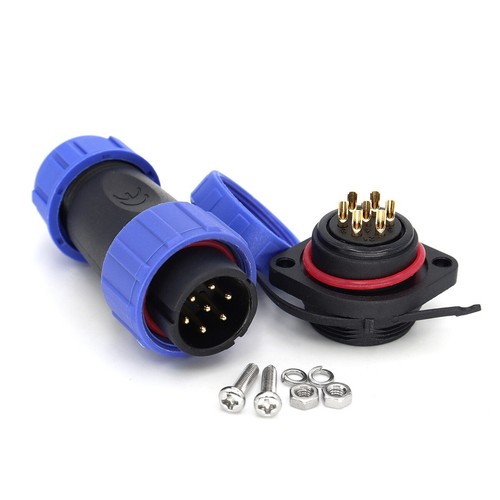 SP21 2pin~12Pin Waterproof Electrical Cable Plug Socket Panel Mount Connector - Picture 53 of 82