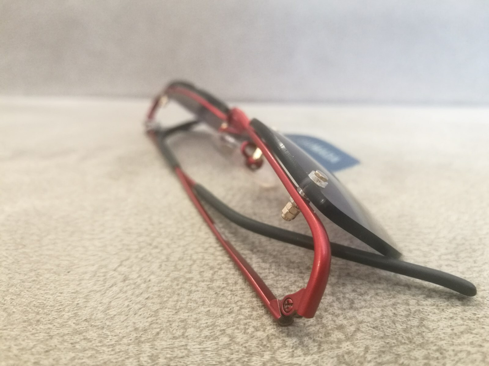 JUNKO SHIMADA Japan Vintage Sunglasses Model J6-1212 Red Black Lenses 50-20 Oryginalna gwarancja, standard