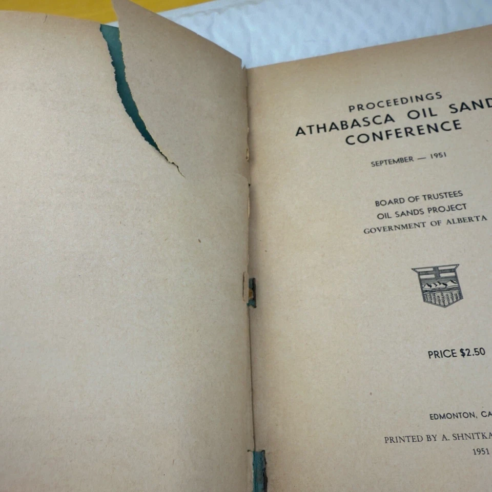 Athabasca Oil Sands Conference 1951 Alberta Canada Energy Mining Proceedings - Image 4 of 4