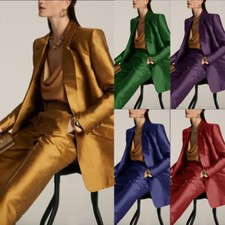 Women Suits Work Office Wear Ladies Vest Jacket Pants Wedding Business Tuxedos