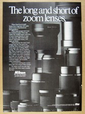 1986 Nikon NIKKOR Zoom Lenses Lens photo vintage print Ad