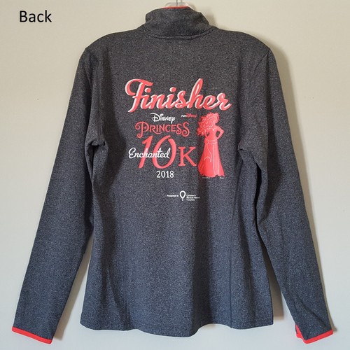 2018 runDisney Princess Half Marathon Weekend 10K Finisher Women M Zip Up Jacket - Picture 3 of 12
