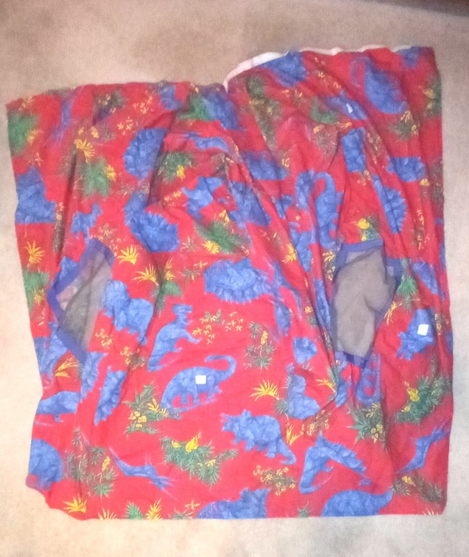 Kids Children's Play Fort Card Folding Table Dinosaurs Closure Windows Vintage