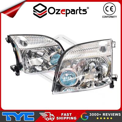 Set / Pair LH+RH Head Light Front Lamp For Nissan X-Trail Xtrail T30 2001~2007