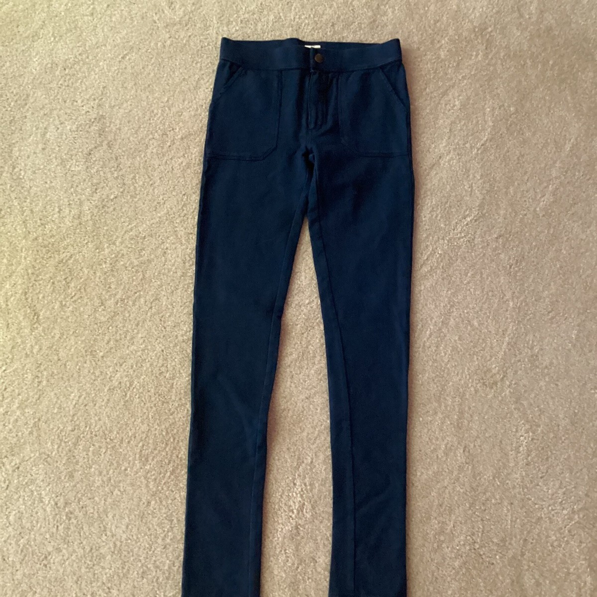 TUCKER TATE GIRLS NAVY PANTS, 12, NARROW LEG, ZIP FLY, SNAP AT