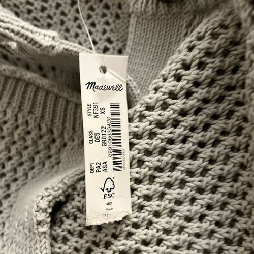 Madewell 100% cotton Floral Open-Stitch Cardigan Sweater NF391 XS NWT - Imagen 13 de 16