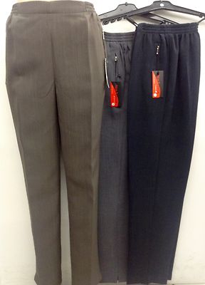 Damen Gummizug Hosen Herbst Winter Wärme Stoffhosen Schlupfhose Baumwollmischung
