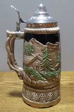 Authentic Vintage KTW Arnart Japanese Lidded ceramic musical Beer Stein 