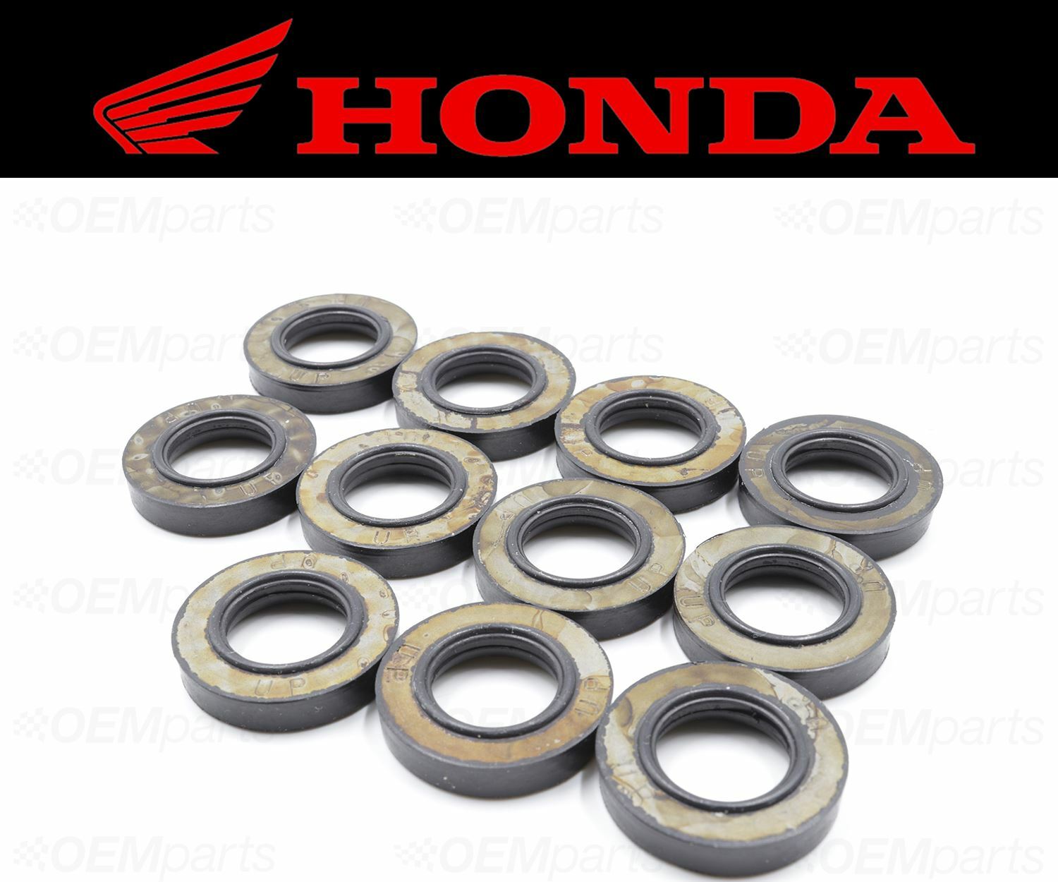 Set of (11) Valve Cover Bolt Seal Honda (RUBBER, MOUNTING) 90543MV9