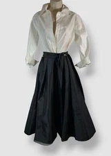 Rickie Freeman for Teri Jon Women's Black Two-Tone Self-Tie Dress Sz 10