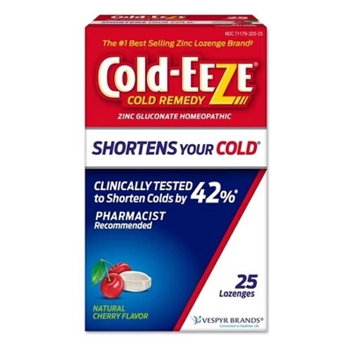 COLD-EZZE Cold Remedy 25 Lozenges Cherry Flavor that Shortens Your Cold