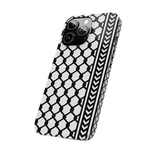 Slim Palestinian Kuffiyeh Phone Case Keffiyeh Pattern Cover iPhone Samsung Black - 第 44/82 張圖片