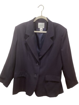 doncaster jacket Blazer Sz 18 100% Wool Italy 2 Button Classic Career