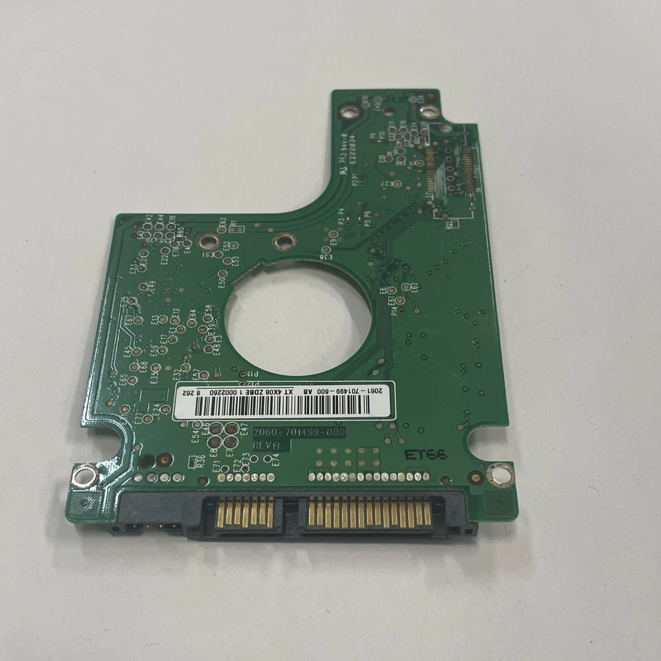 WD WD2500BEVS 2.5" SATA HDD PCB Board 2060-701499-000 REV A FW T0 0XR812 - Image 3 of 4
