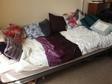 Ikea Svarta Single Metal Day Bed Incl. Slatted Bed Base