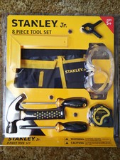 Stanley Jr. 8 Piece Real Tool Set for Kids 5 Hammer Screwdrivers Ruler Square 