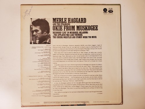 Merle Haggard - Okie from Muskogee (Vinyl Record LP) - Picture 2 of 2