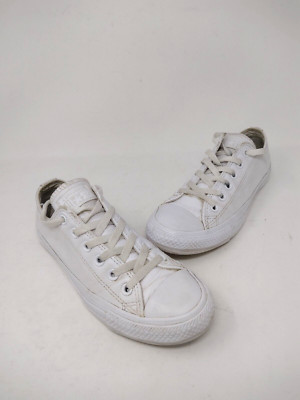 Converse Leder Sneaker UK 5 Chuck Taylor All Star Low Tops Weiß Unisex