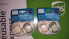 Pack of 2 Philips AVENT Ultra Soft Pacifier 6-18m with Sterilizer Carrying Case