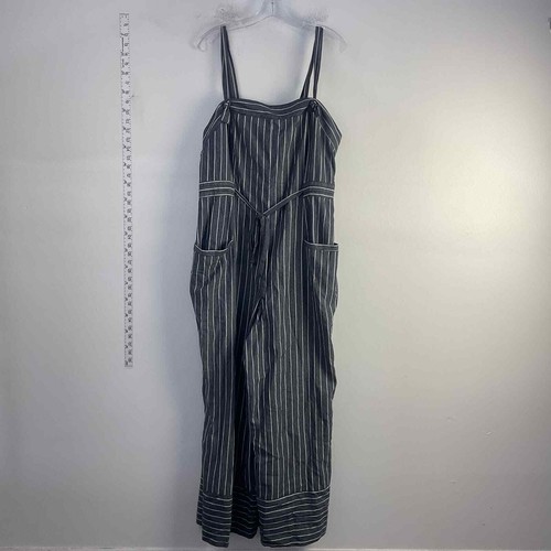 NWT Current Air LA Blue White Stripes Cotton Jumpsuit for Women 14 UK 18