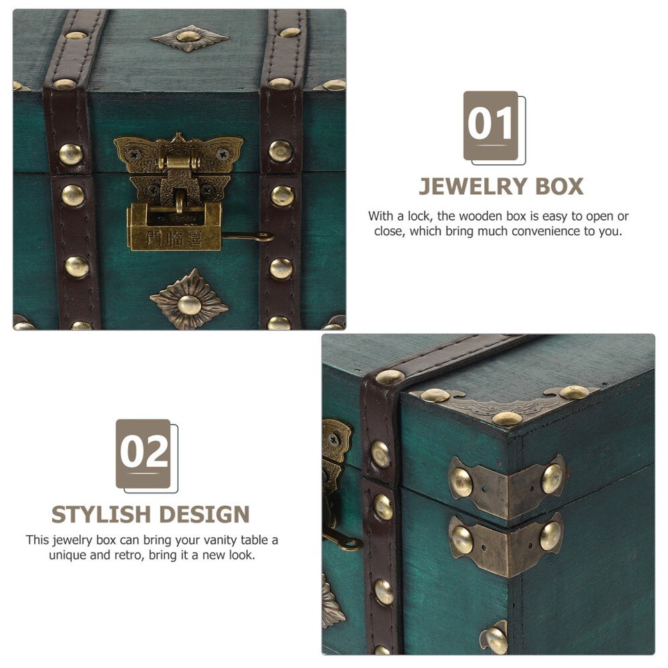 Locked Treasure Chest Trinket Case Retro Piggy Bank Jewelry eBay