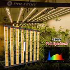 Phlizon 640W Grow Light Full Spectrum Samsungled Foldable Dimmable indoor  Lamp