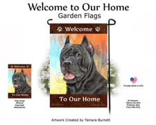 Welcome Garden Flag - Blue Cane Corso 032C