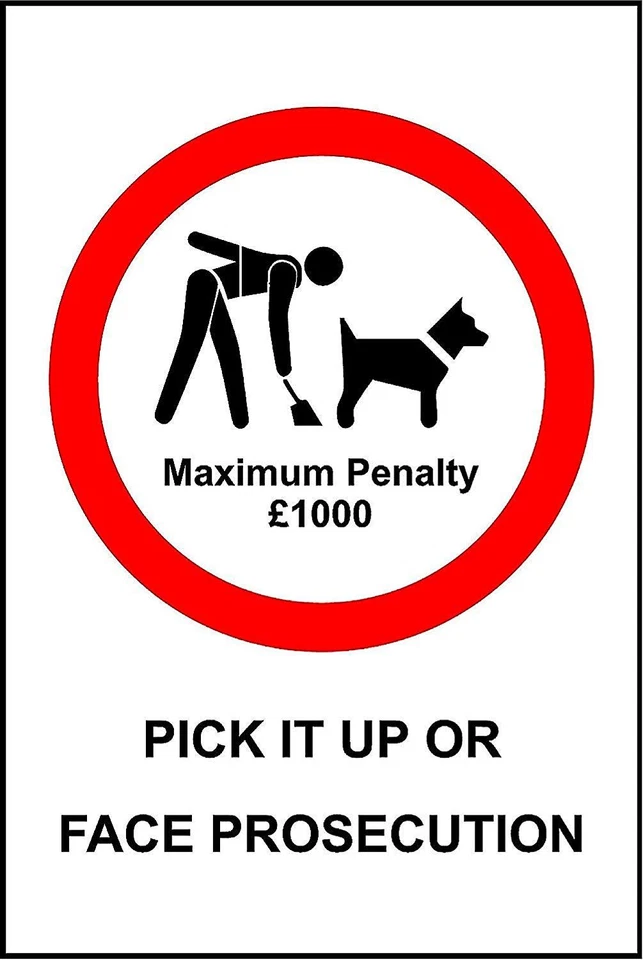 KPCM DISPLAY LTD Pick it up or face prosecution dog fouling safety sign