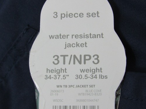 Wonder Nation Toddler Boy 3 Pc Jacket Set Super Cool Kid 3T or 4T new with tags - Picture 6 of 7