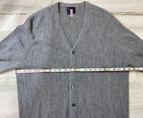VTG JCPenney Gray Men’s Shop Grandpa Hipster Golf Cardigan Sweater XL - Picture 4 of 9