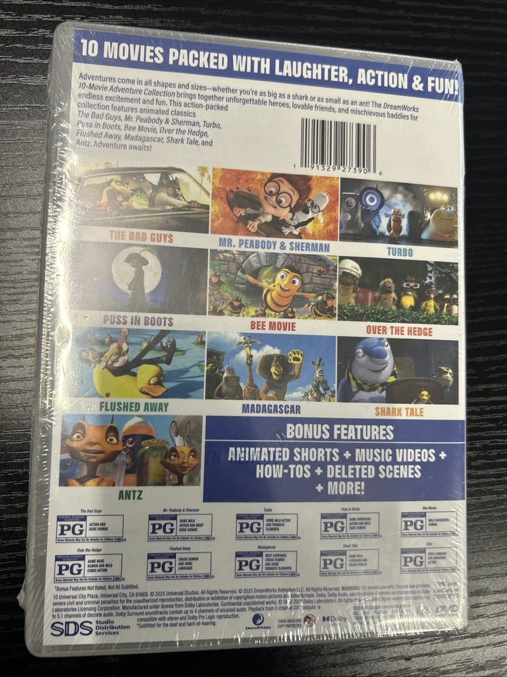 DreamWorks 10-Movie Adventure Collection DVD NEW Foto 2 de 2