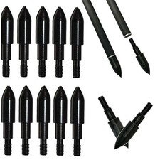 12/24pcs Archery Arrowheads 100 125 Grain Screw Tip Hunting Tips Target
