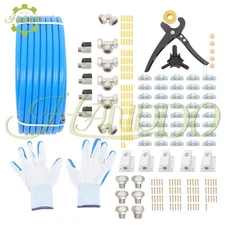 3/4" × 200ft Compressed Air Line Kit, Shop/Garage Aluminum Air Compressor Blue