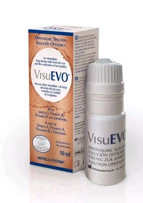 VISUFARMA VisuEVO Eye Drops 10ml with Omega Long Dry Eye Relief Tear Restoration.. . .