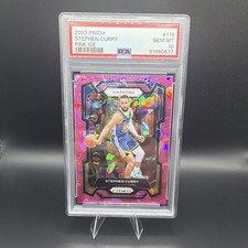 2023-24 Panini Prizm Stephen Curry Pink Ice Prizm #119 PSA 10 Warriors