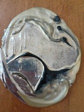 VTG 80s CHARMANT BELTS of Beverly Hills, California Gold Enamel Buckle