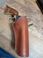 Right Hand Crossdraw Lined Leather Western Holster For Colt SAA 4.75"