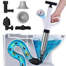 Toilet Plunger, Drain Clog Remover, High-Pressure Air Drain Blaster with Real...