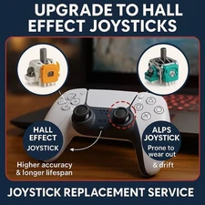 Repair Service  Fix PlayStation 5 or 4 Controller Stick Drift (Hall Effect) USA