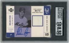 2001 Upper Deck Legends NY  Nolan Ryan Signed Mets Jersey SGC 10/8.5 719034