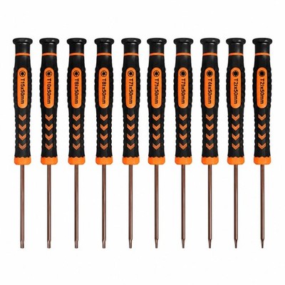 10-Piece Magnetic Torx Screwdriver Set (T2-T15) - Includes T2,T3,T4,T5,T6,T7,...