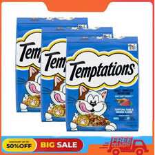 3 pack Temptations Adult Dry Cat Food Tempting Tuna Chicken Flavor, 13.5 lb