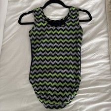 Plum Practicewear Girls AM Multicolor Gymnastics Leotard Size Adult Medium